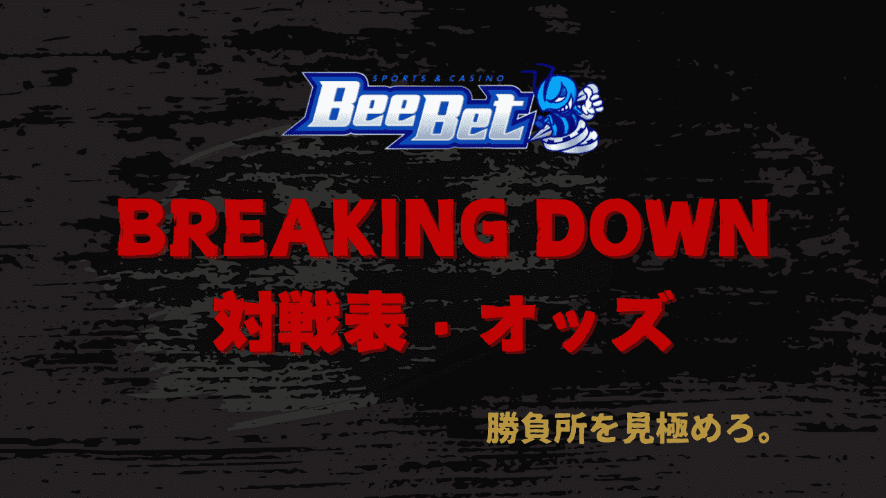 BeeBet BREAKINGDOWN12　対戦カード・オッズ